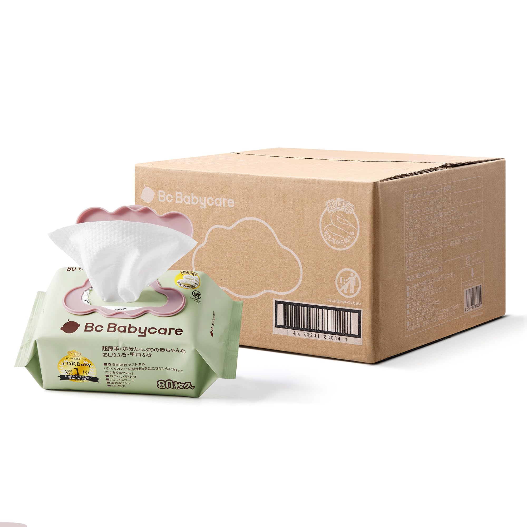 Amazon.co.jp: 【bc babycare】 おしりふき 80枚入り12パック 純水99.9
